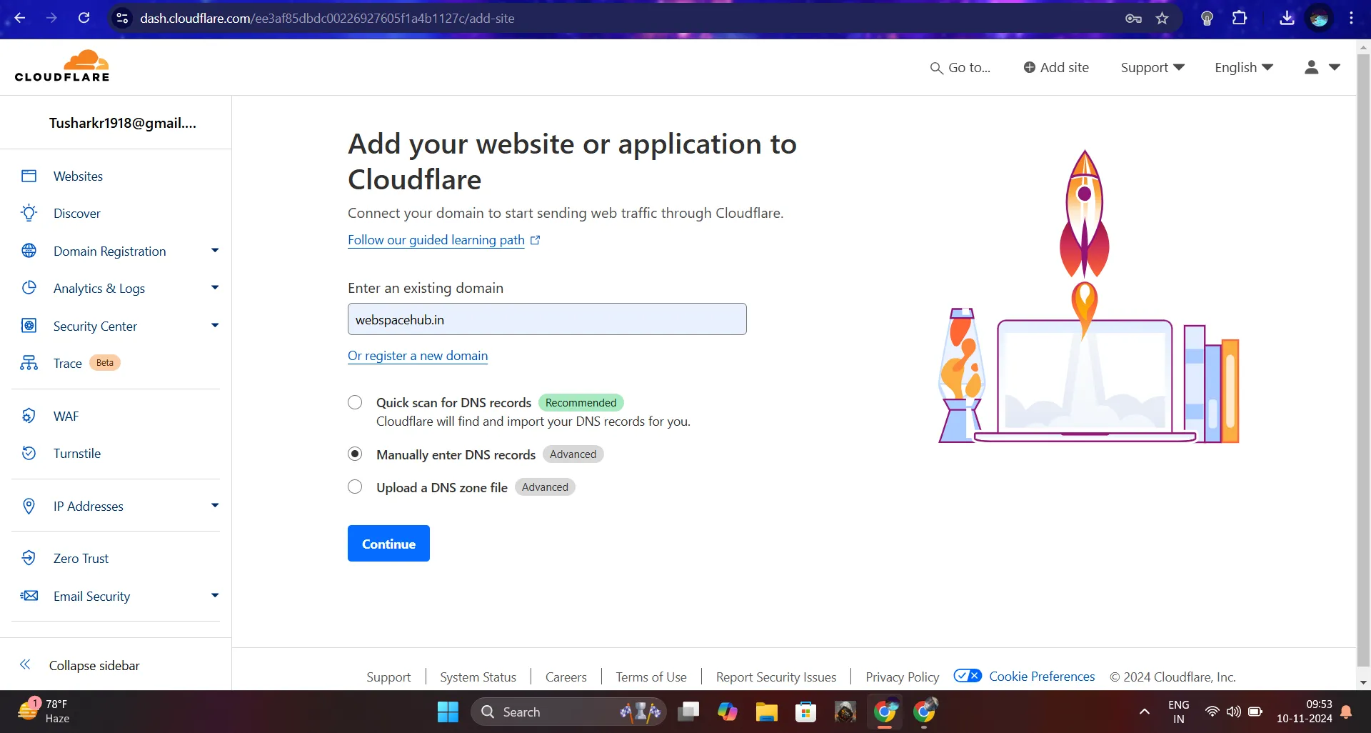 add existing domain to cloudflare
